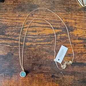 BaubleBar green drusy necklace
